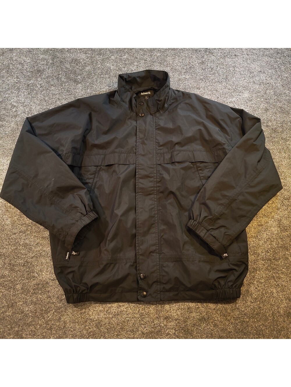 Ashworth Weather Systems Men's Black Waterproof Golf Rain Jacket Size L